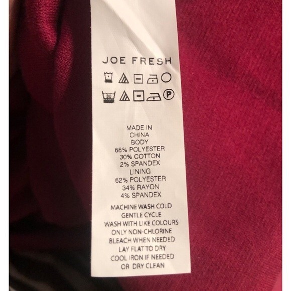 Joe Fresh Sz 8 Burgundy Knit Dress - Picture 5 of 7